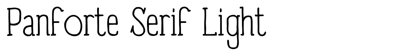 Panforte Serif Light